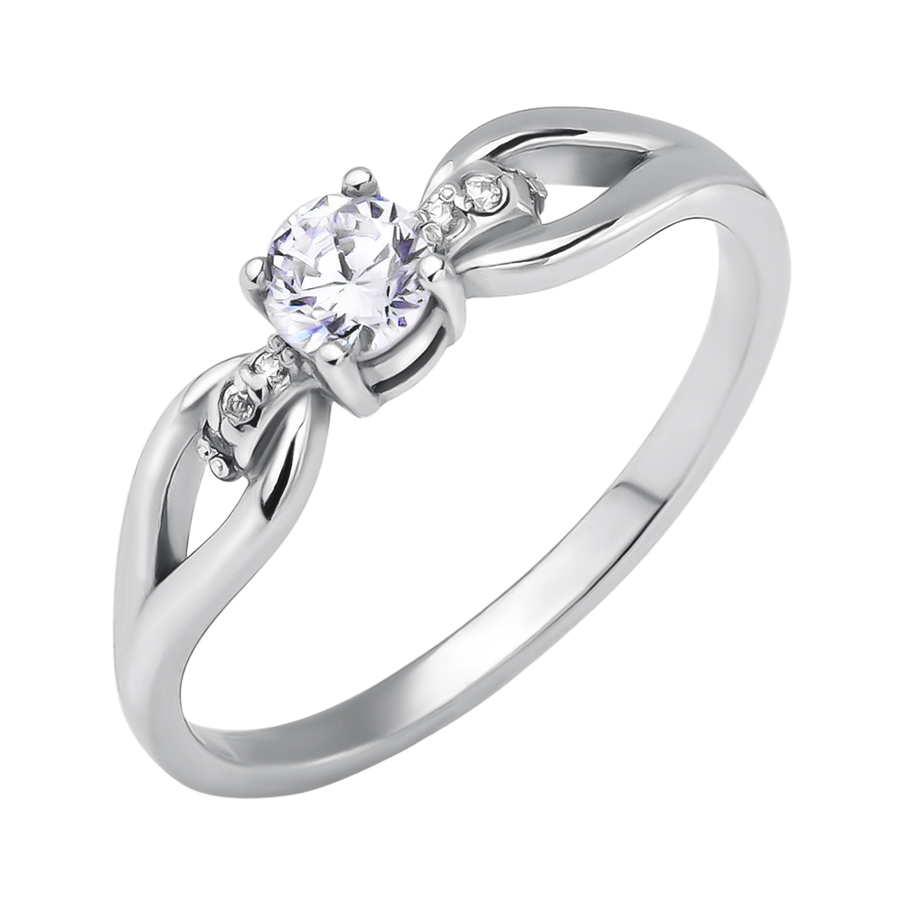 

Серебряное кольцо с фианитами 000117782 17 размера