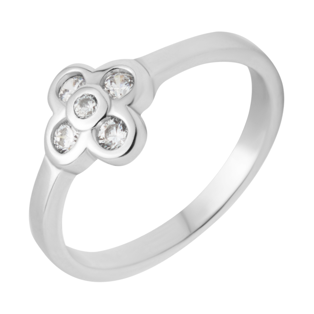 

Серебряное кольцо с фианитами 000118402 17 размера