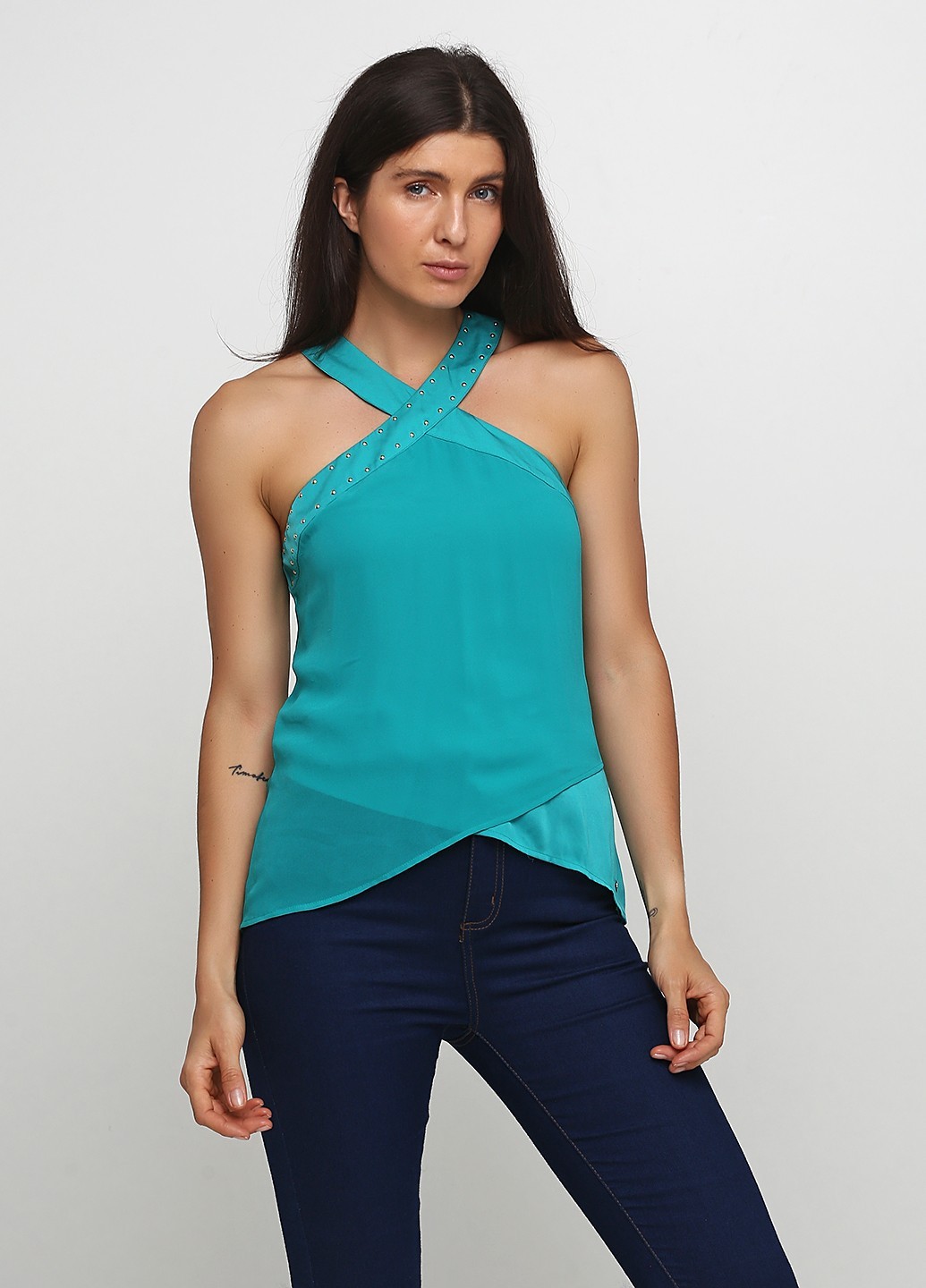 

Блуза Guess By Marciano повсякденна 40 зелений GS0620BL0023