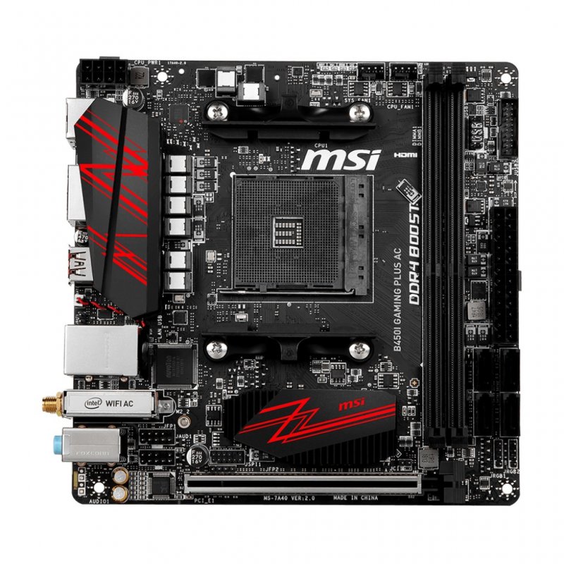 

Материнська плата MSI B450I GAMING PLUS AC (B450I GAMING PLUS AC)