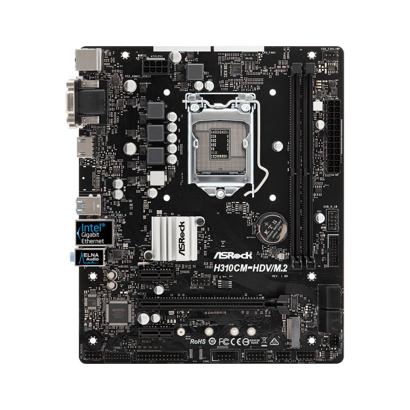 

Материнськая плата ASRock H310CM-HDV/M.2 (H310CM-HDV/M.2)