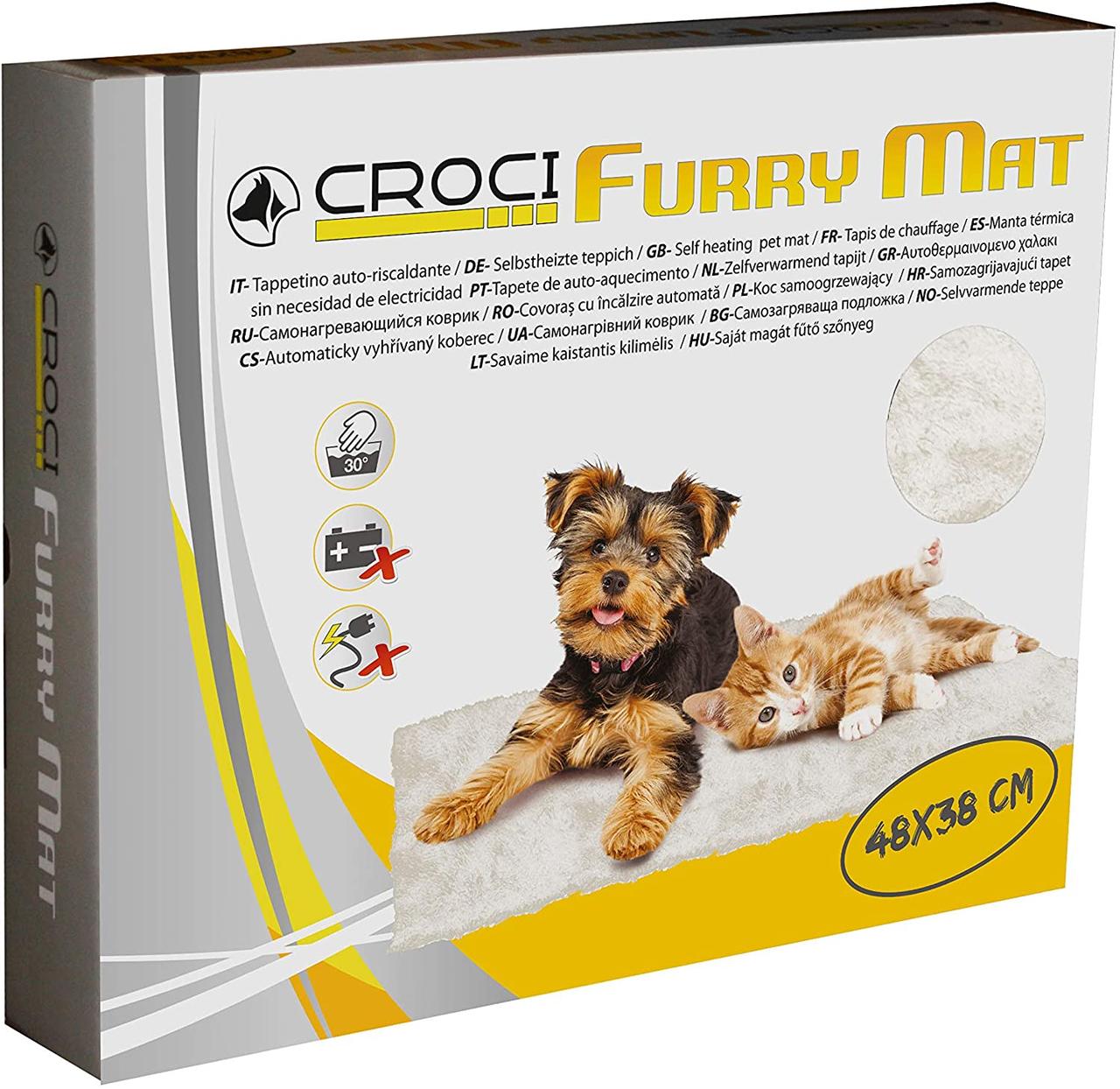 

Согревающий коврик для животных CROCI FURRY ворс, бежевый 48*38 см