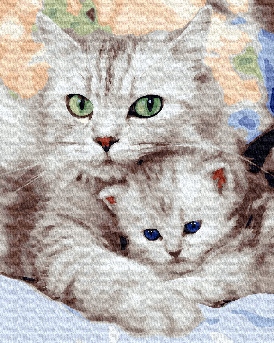 

Картина по Номерам Мама с котенком 40х50см RainbowArt GX36536