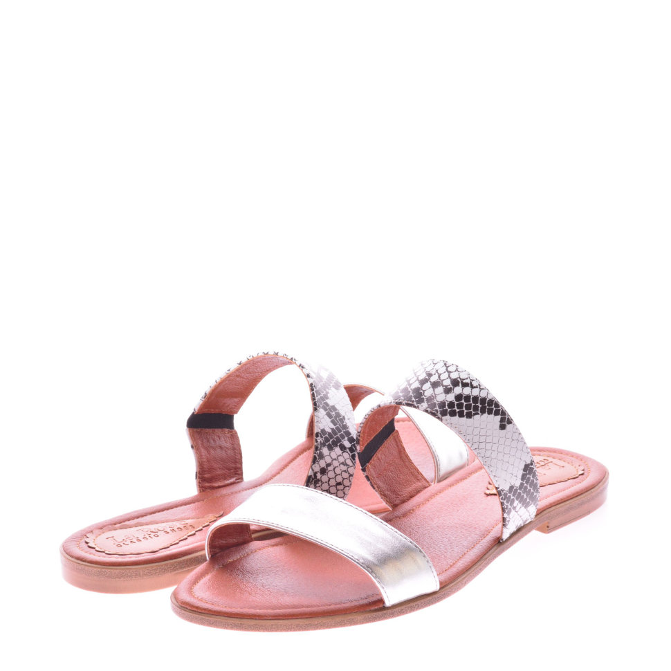 

Шлепанцы La Rose 595 37(24,1см) Кожа змея серебро