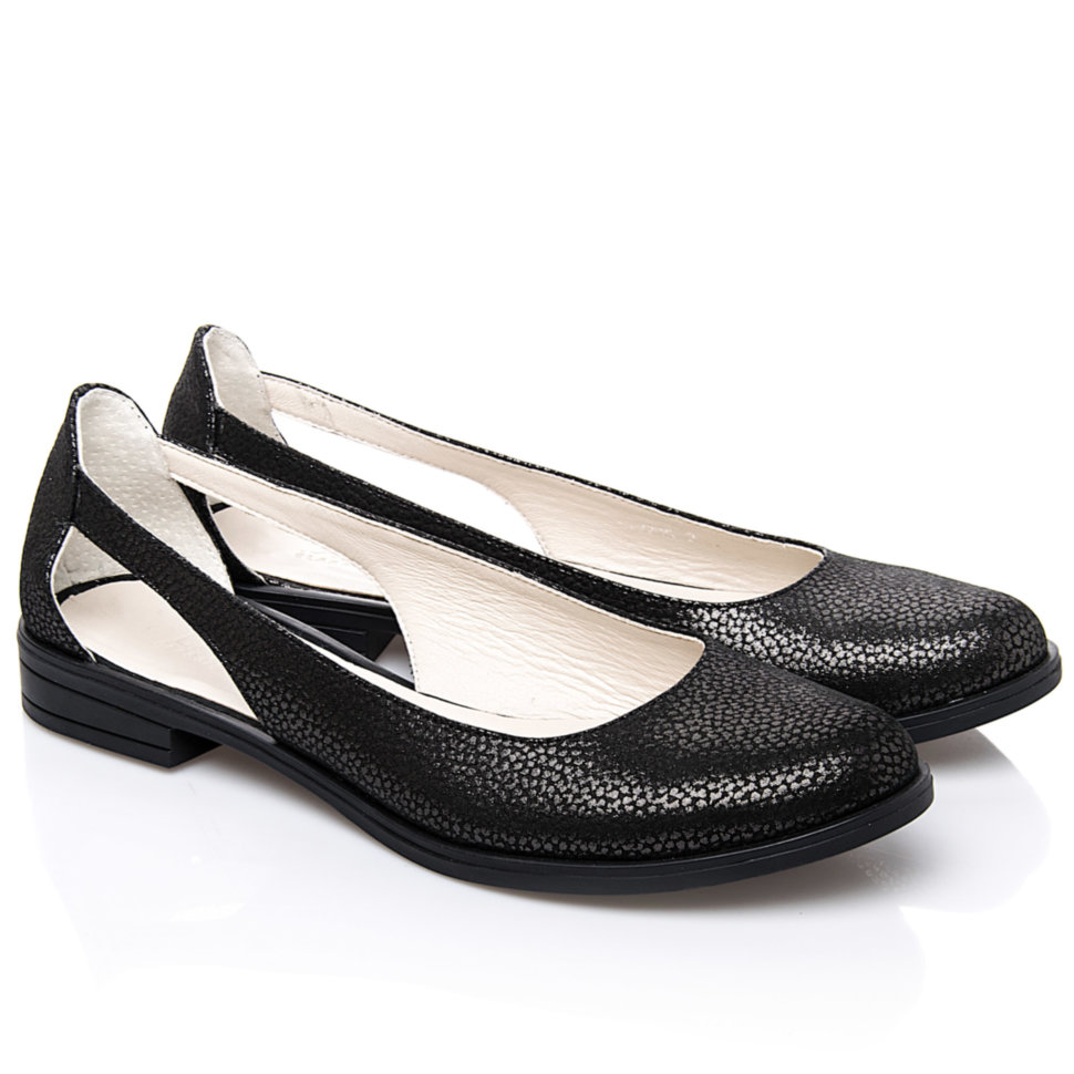 

Балетки La Rose 2205 38(25,2см) Черная кожа блеск флотар