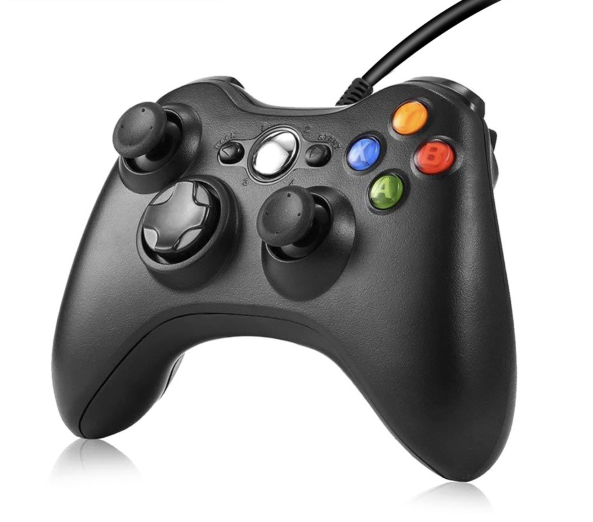 

Проводной USB Контроллер Microsoft Xbox 360 черный