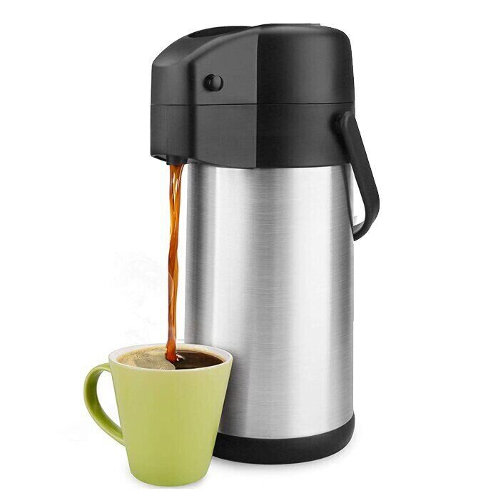 

Термос помповый из нержавеющей стали вакуумный Crownberg CB-5L 5 л Black/Steel