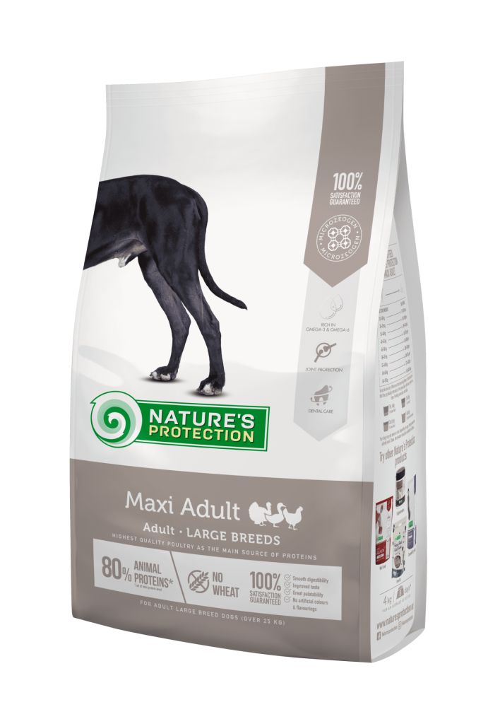 

Сухой корм для взрослых собак крупных пород Nature's Protection Maxi Adult Large Breeds 4кг (NPS45741)