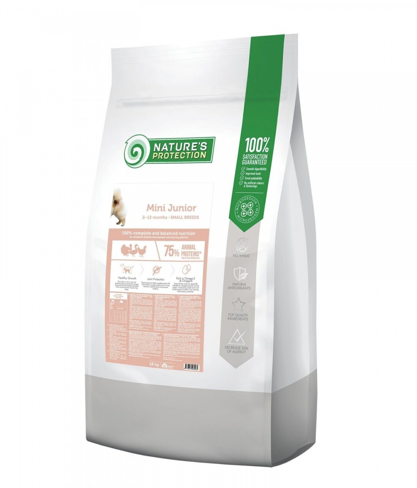 

Сухой корм для щенков малых пород Nature's Protection Mini Junior Small Breeds 18кг (NPB46026)