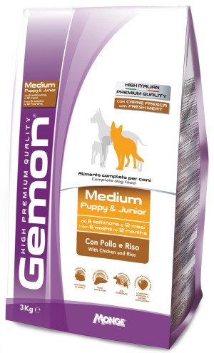 

Корм Gemon Dog Medium Puppy & Junior курица с рисом 3 кг (70386197)
