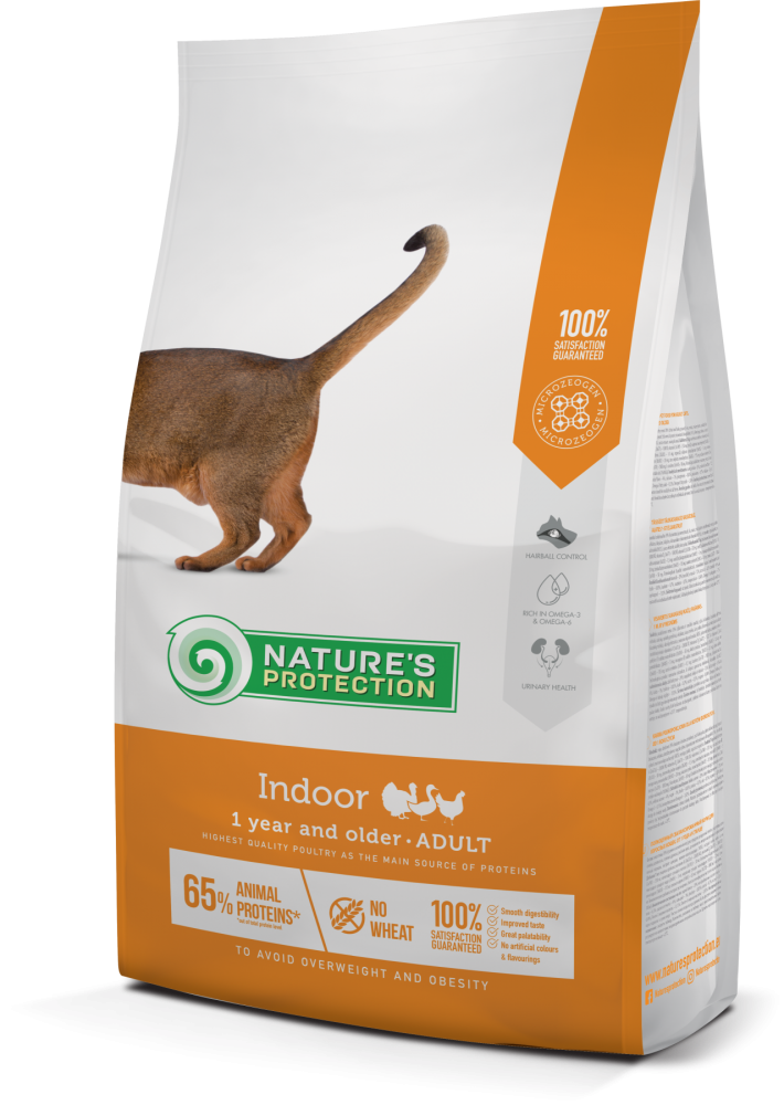 

Сухой корм для взрослых кошек живущих в помещении Nature's Protection Indoor 7кг (NPS45765)