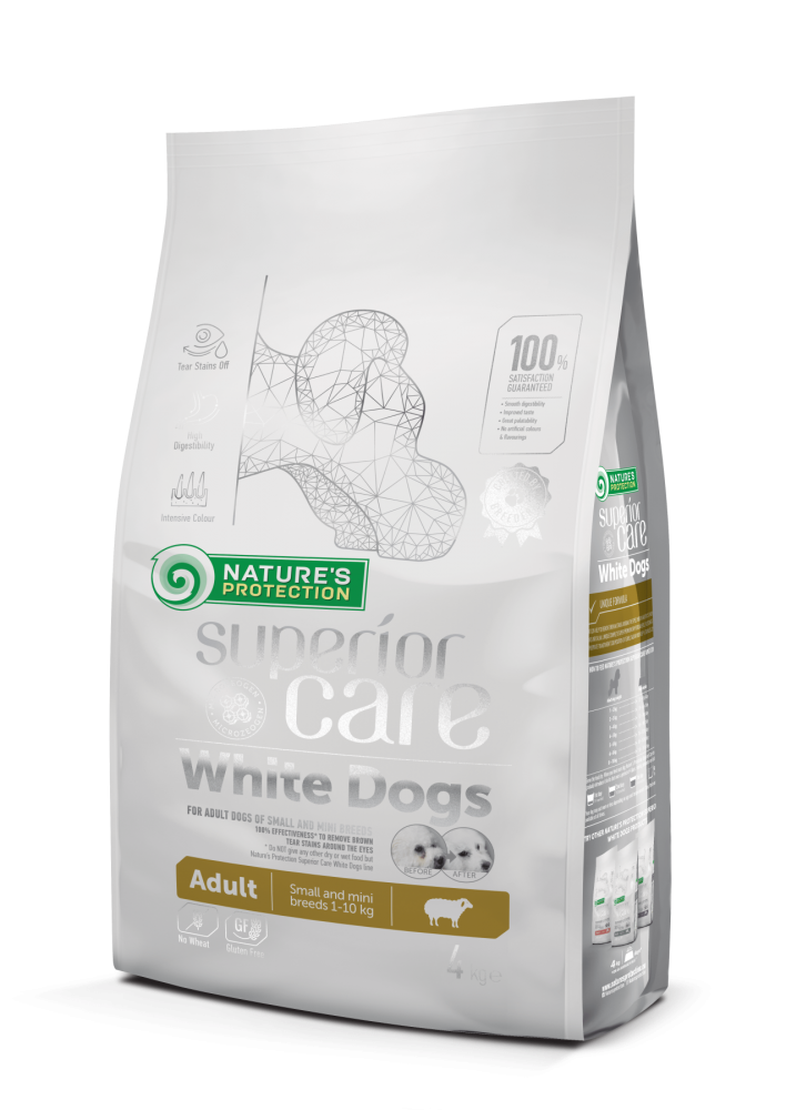 

Сухой корм для взрослых собак с белой шерстью для малых пород Nature's Protection Superior Care White Dogs Adult Small and Mini Breeds 4кг (NPSC45833)