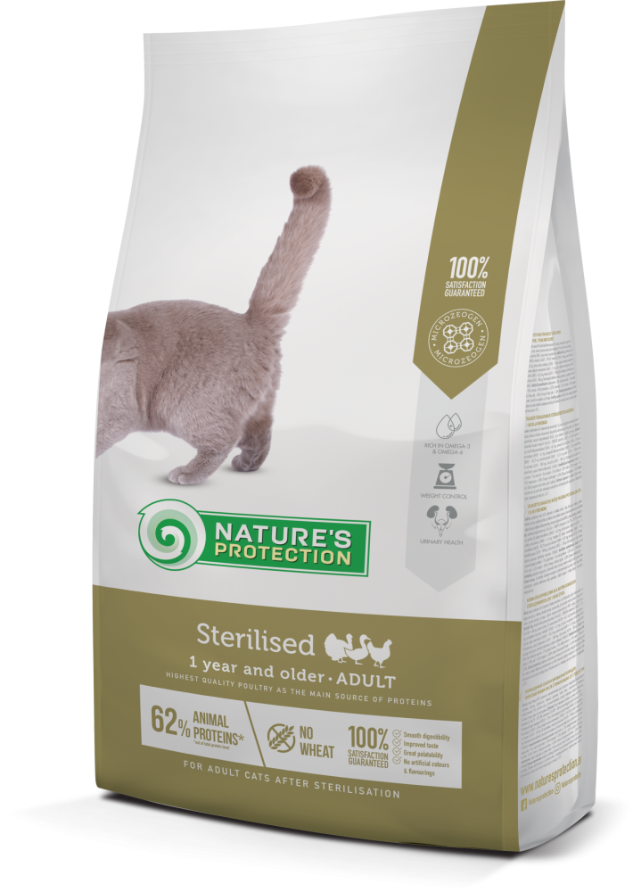

Сухой корм для стерилизованных котов и кошек Nature's Protection Sterilised 7кг (NPS45777)