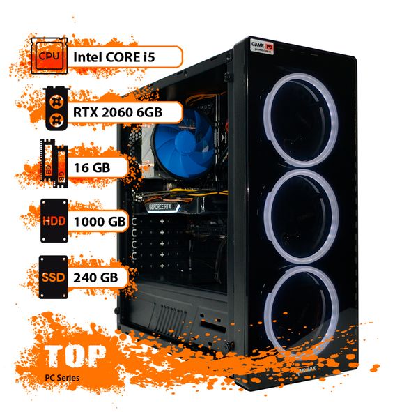 

Игровой компьютер GamePC TOP #12 Core i5 9400/16 GB/HDD 1 TB/SSD 240 GB/GeForce RTX 2060 6GB