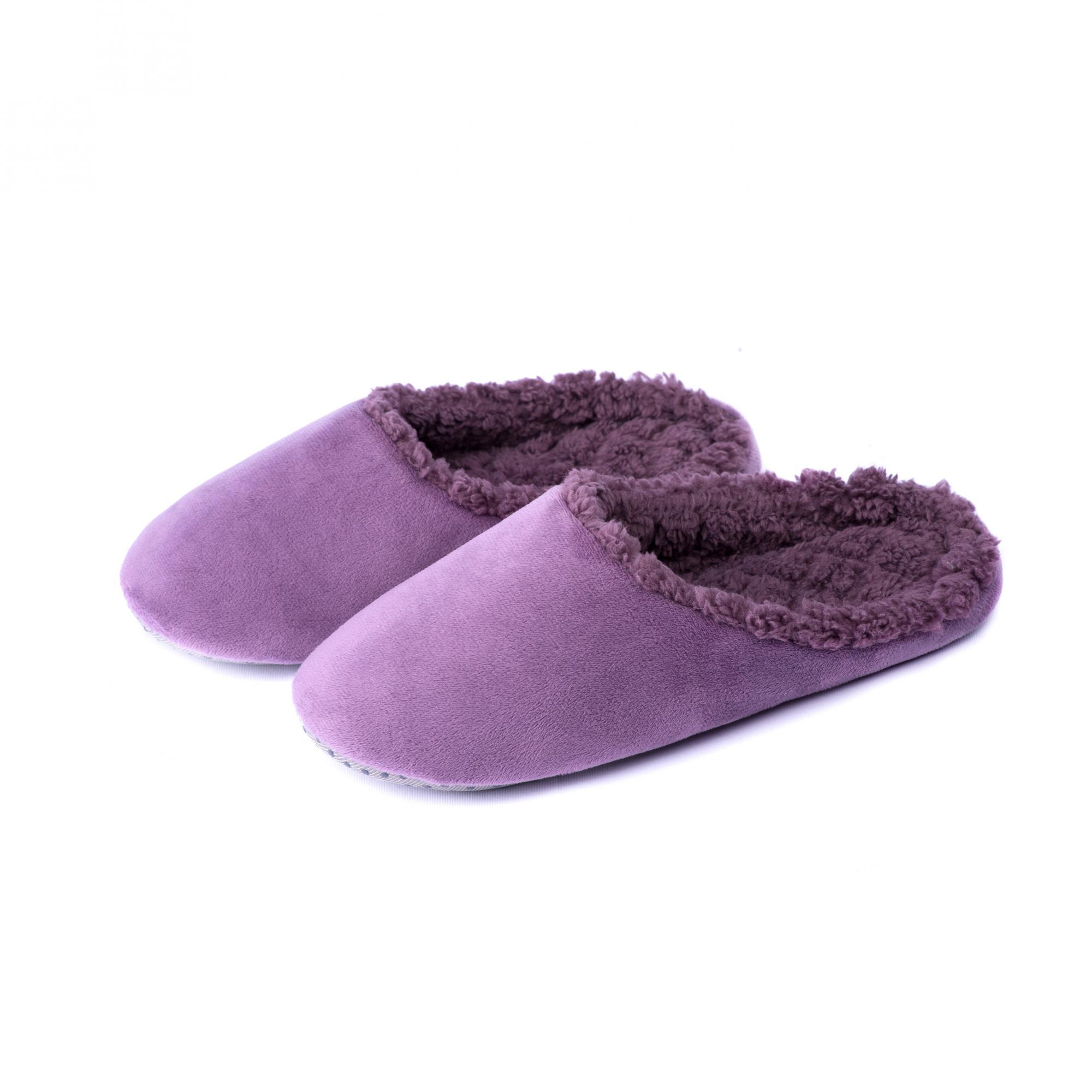 

Тапочки домашние получешки Twins ТМ Твинс женские флис/тучки фиолетовый р.40 (3862)