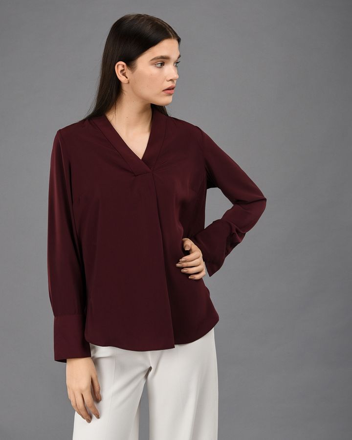

Блузы с длинным рукавом H&M Бордовый M 2000001212509