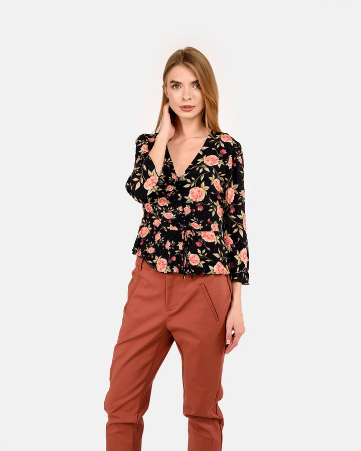 

Блузы с длинным рукавом Zara Черный S 2933315672779