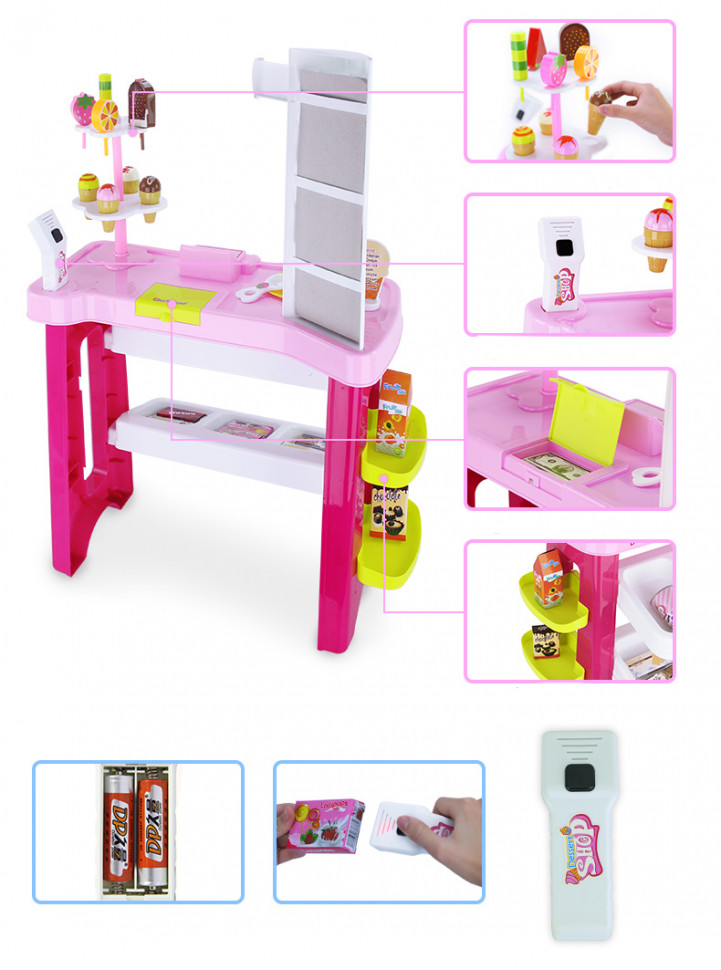 

Игровой комплекс Магазин на 40 предметов Best Toys (668-19) Розовый