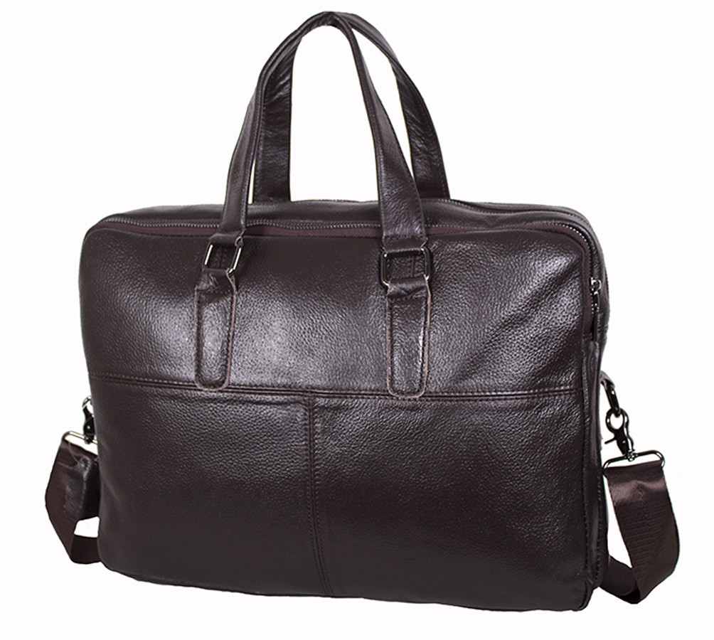 

Мужская кожаная сумка Dovhani R1902BROWN-111 30х38х13 см Коричневая