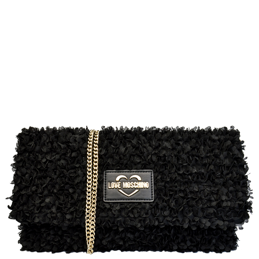 

Клатч Love Moschino JC4298PP1 об'ємні квіти чорний
