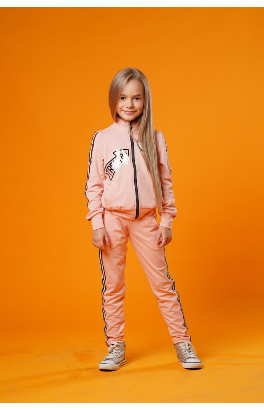 

Спортивный костюм для девочек Angelir Молли 134 см Пудра