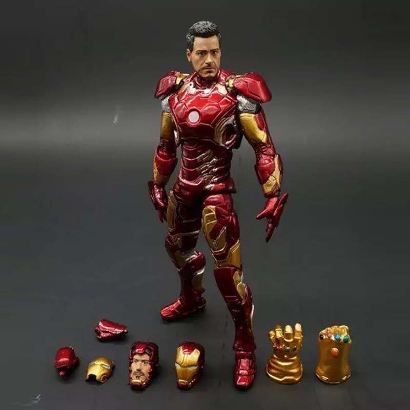 

18 см оригинальный Marvel Select Мстители супер герой Ironman Mark 45 Железный человек ПВХ фигурка