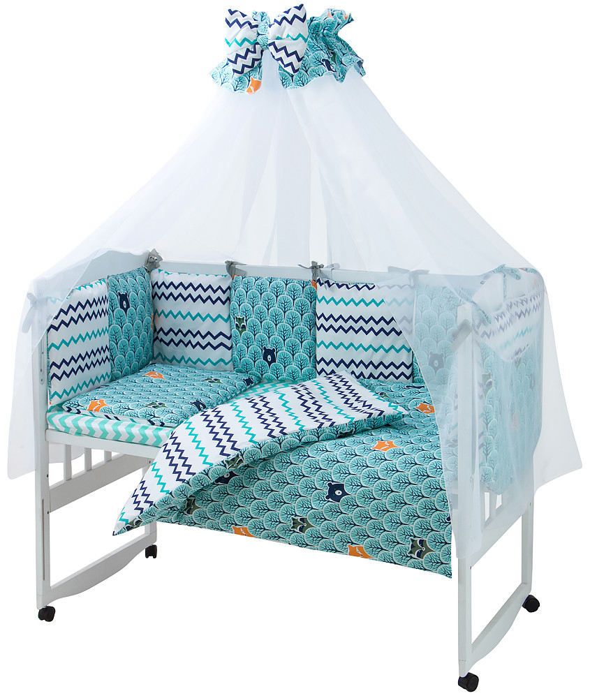 

Детская постель Babyroom Classic Bortiki-01 бирюзовый 624689