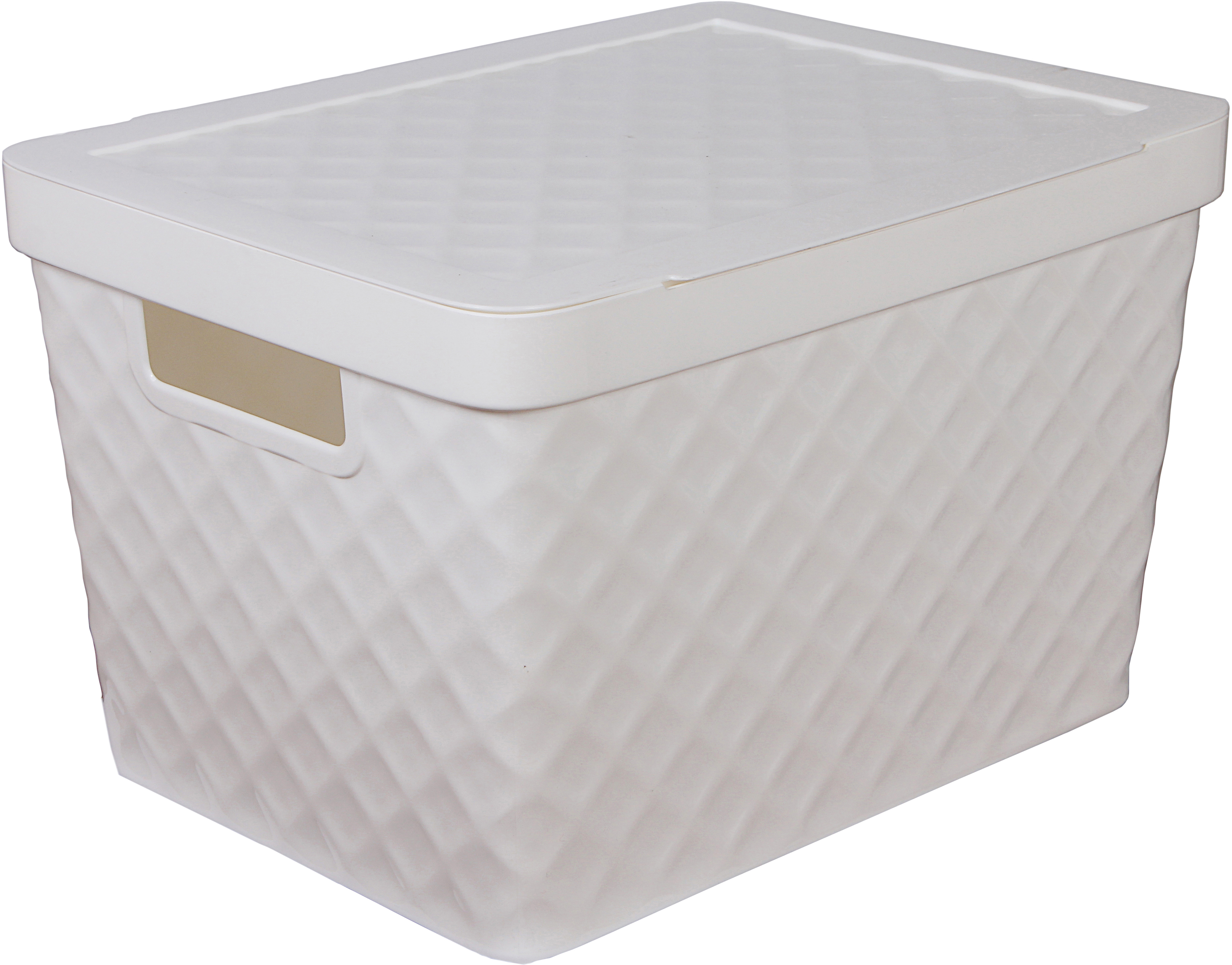 

Корзина пластиковая Heidrun Diamond Box 17.5 л Белая (925_белая)