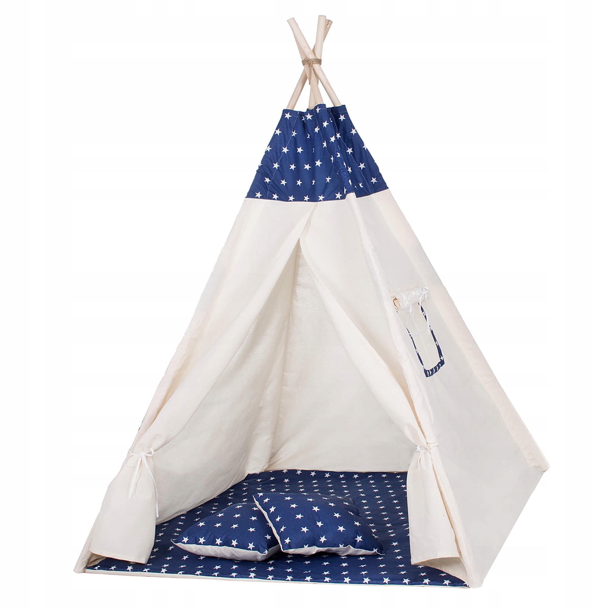 

Детская игровая палатка (домик вигвам) Springos Tipi XXL TIP08 White/Blue