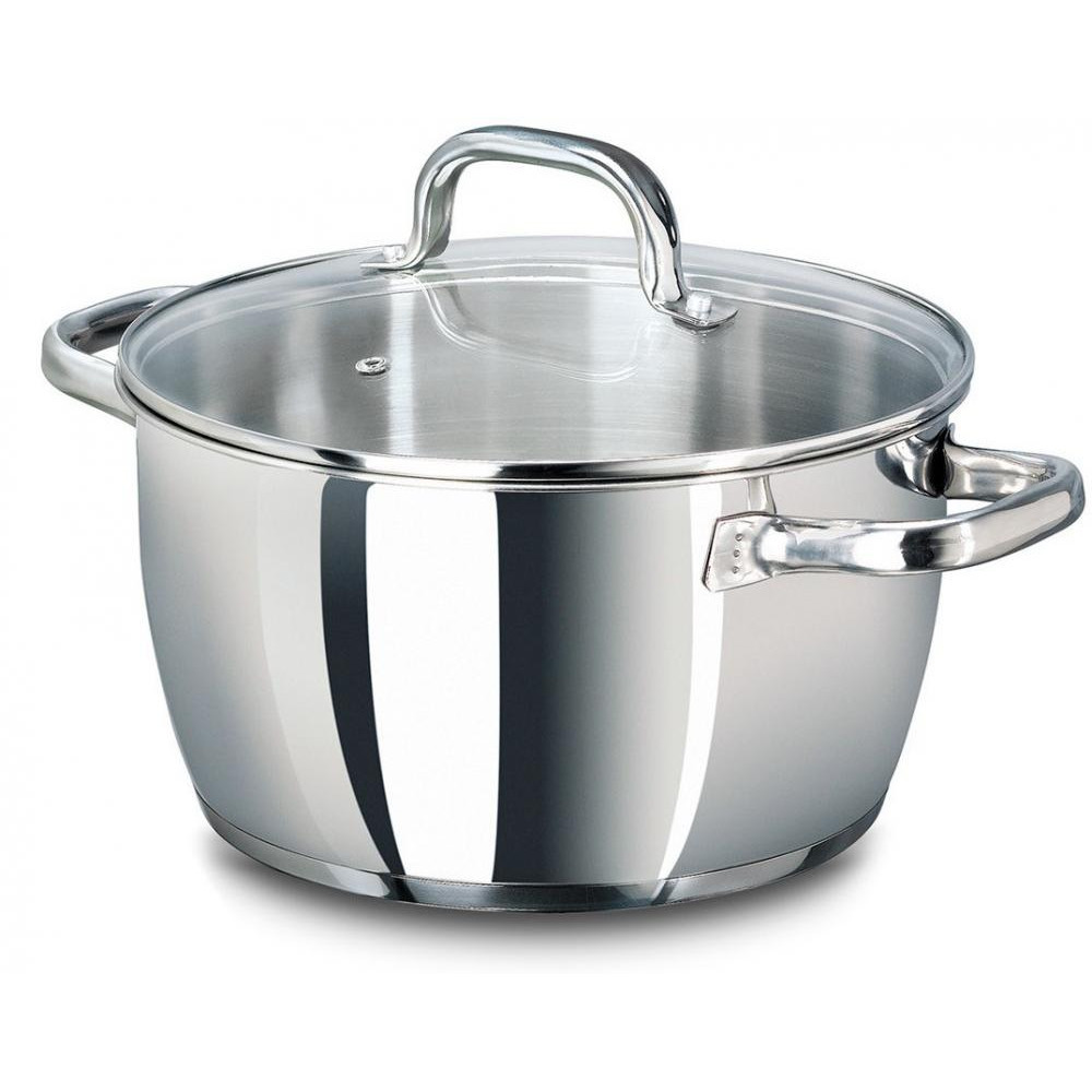 

Кастрюля из нержавеющей стали Vitrinor Bon Chef 4 л Ø24 см с индукционным дном и стеклянной крышкой (VR-1310115)