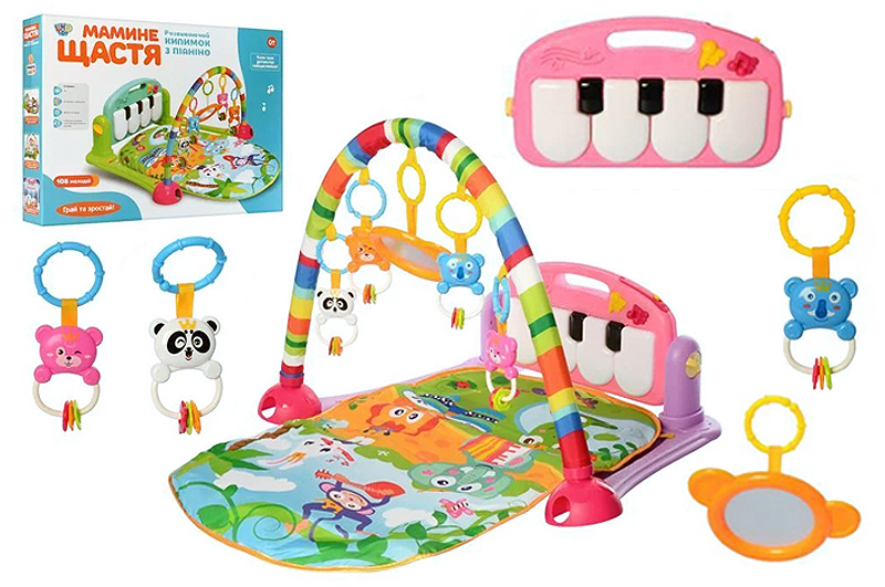 

Розвиваючий коврик Limo Toy "Мамине щастя" з піаніно 50*37*8 см різнобарвний HE0603-HE0604