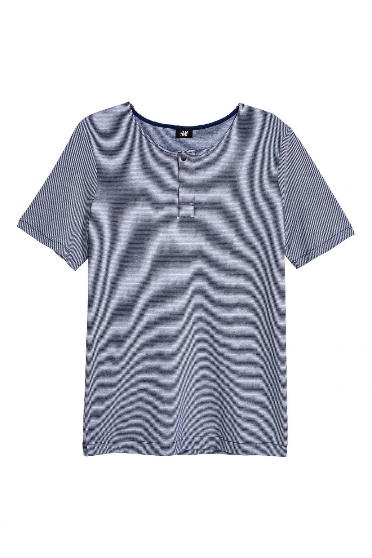 

Футболка с застежкой H&M m Синяя