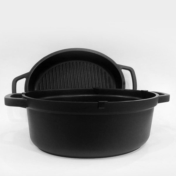 

Кастрюля алюминиевая Maestro 3.3 л Ø26 см с крышкой-сковородой гриль, индукционным дном и антипригарным покрытием (MR-4126)