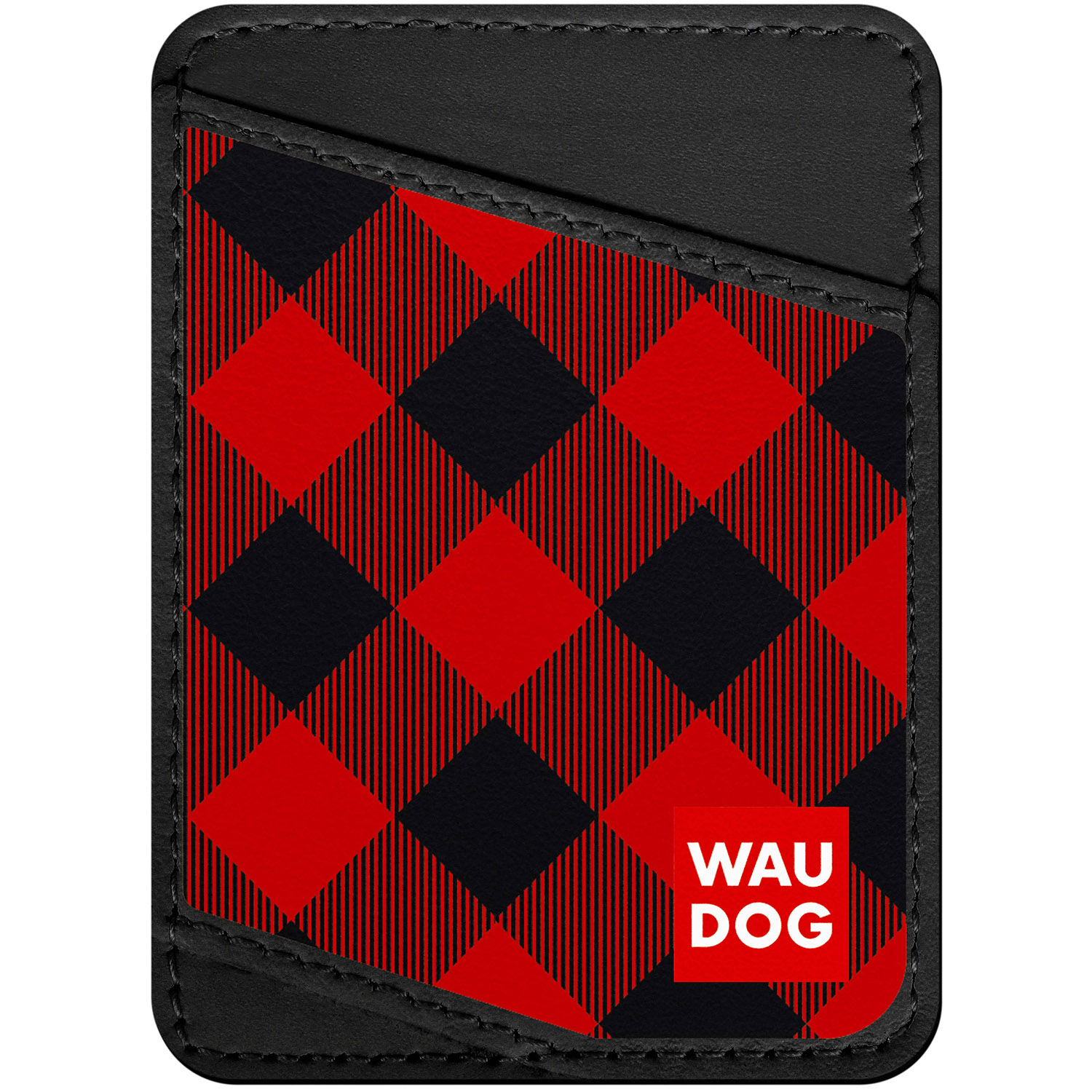 

Визитница WAUDOG Design с рисунком "Шотландка красная", премиум кожа Черная (0408-0000-01)