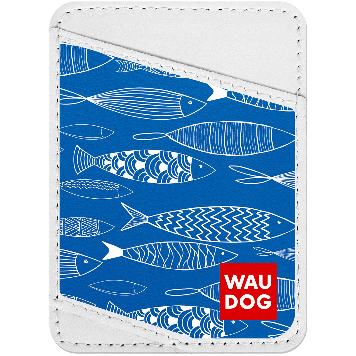 

Визитница WAUDOG Design с рисунком "Рыба", премиум кожа Белая (0408-0071-15)