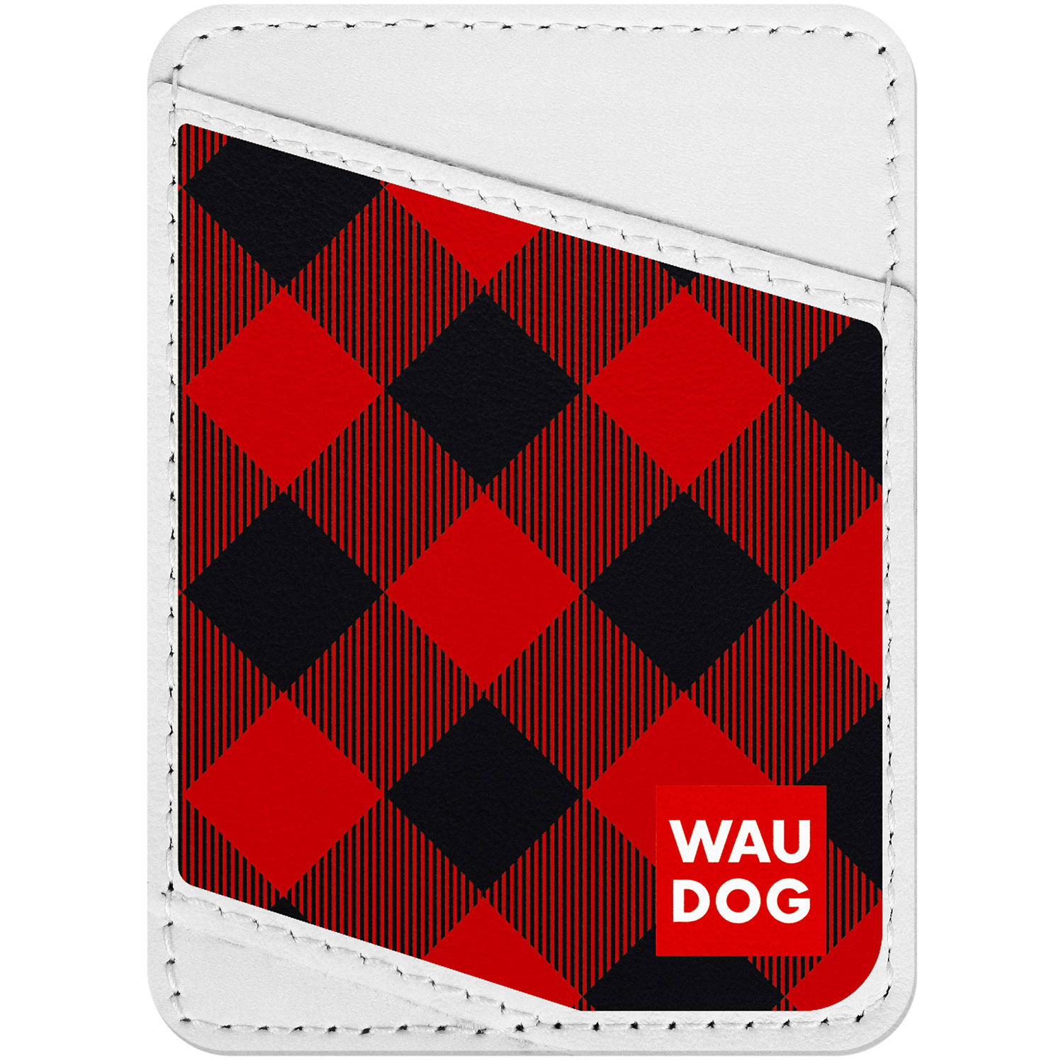 

Визитница WAUDOG Design с рисунком "Шотландка красная", премиум кожа Белая (0408-0000-15)