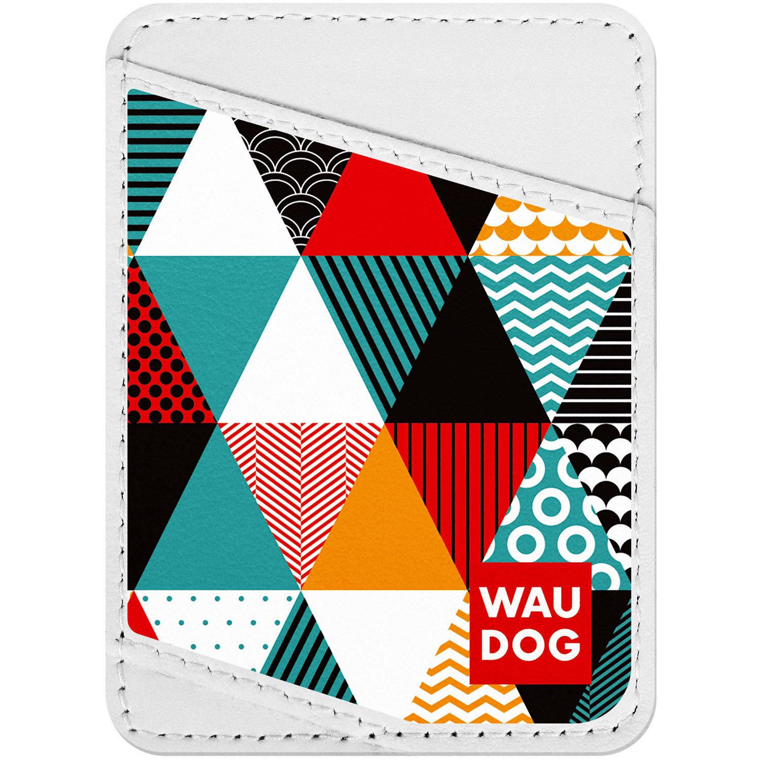 

Визитница WAUDOG Design с рисунком "Пэчворк 2", премиум кожа Белая (0408-0034-15)