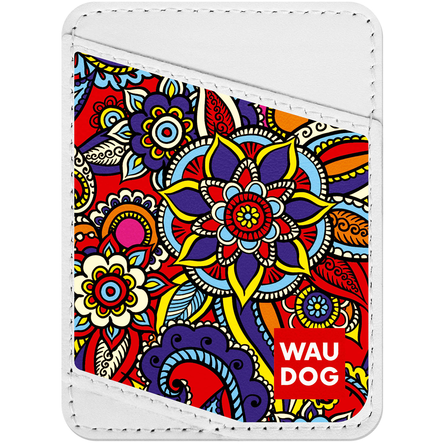 

Визитница WAUDOG Design с рисунком "Фолк", премиум кожа Белая (0408-0011-15)