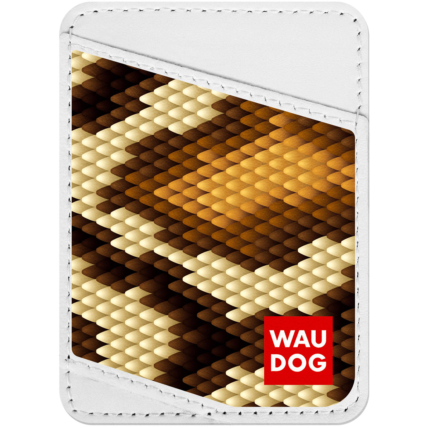 

Визитница WAUDOG Design с рисунком "Змея", премиум кожа Белая (0408-0056-15)