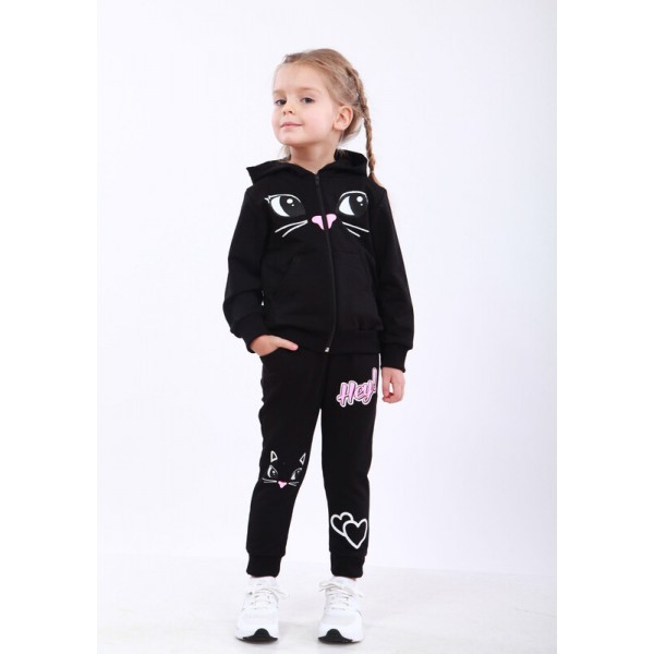 

Костюм спортивный с капюшоном ModniKids Cat 32 110-116см Черный, тринить с начесом (SG1019-01)