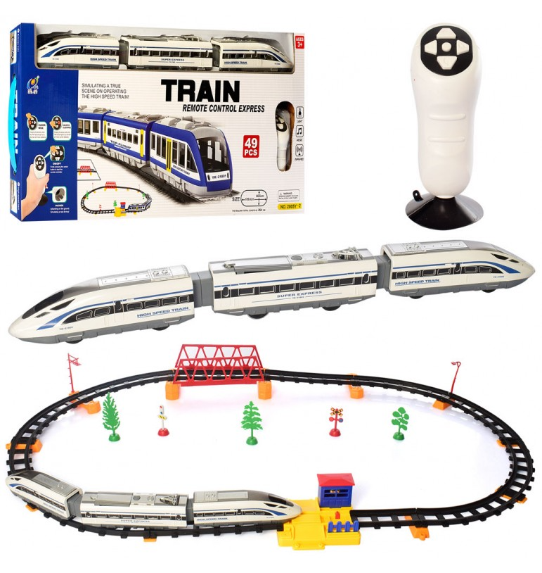 

Детская железная дорога на радиоуправлении A-Toys 2805Y-2 49 предметов 264 см