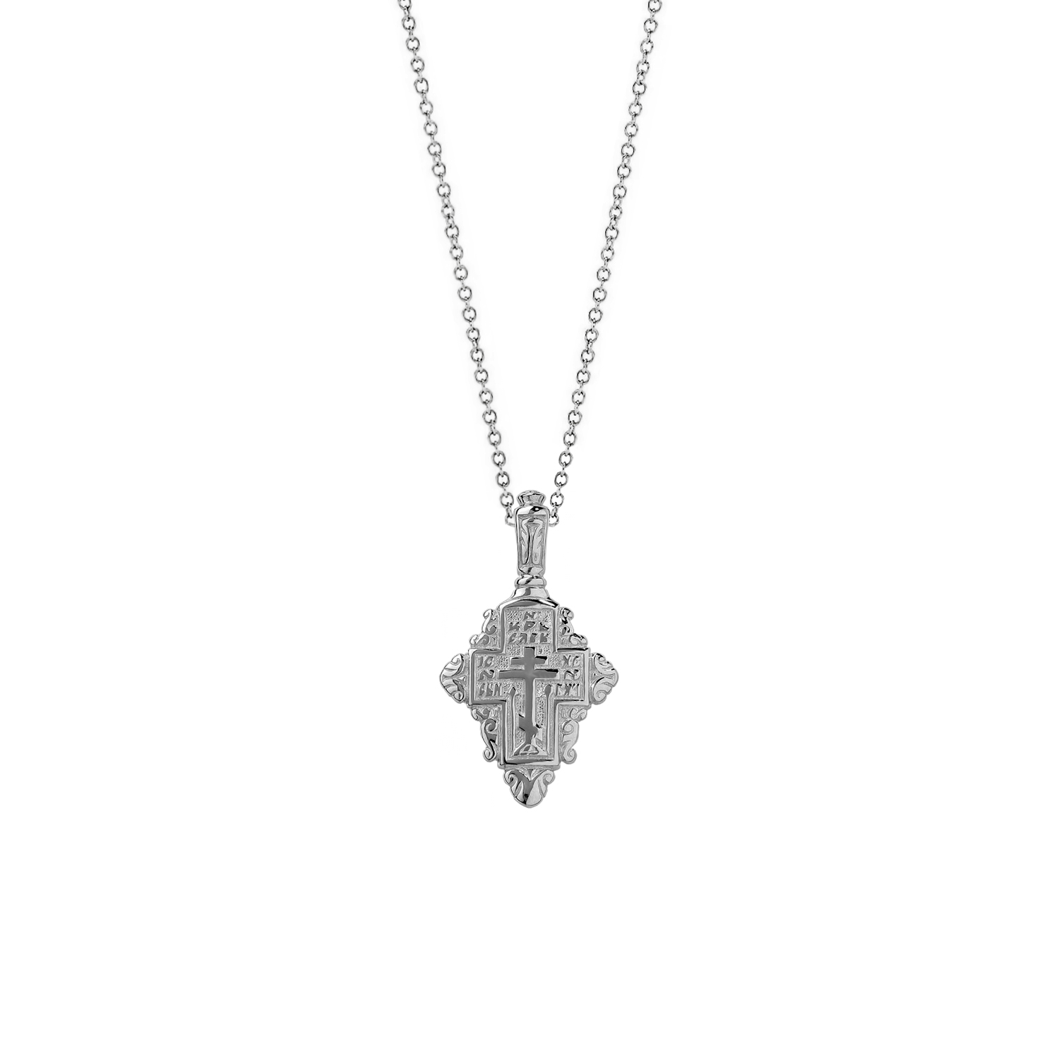 

Серебряный кулон крестик из родированного серебра 925-й пробы (310 9 ) cava.cool