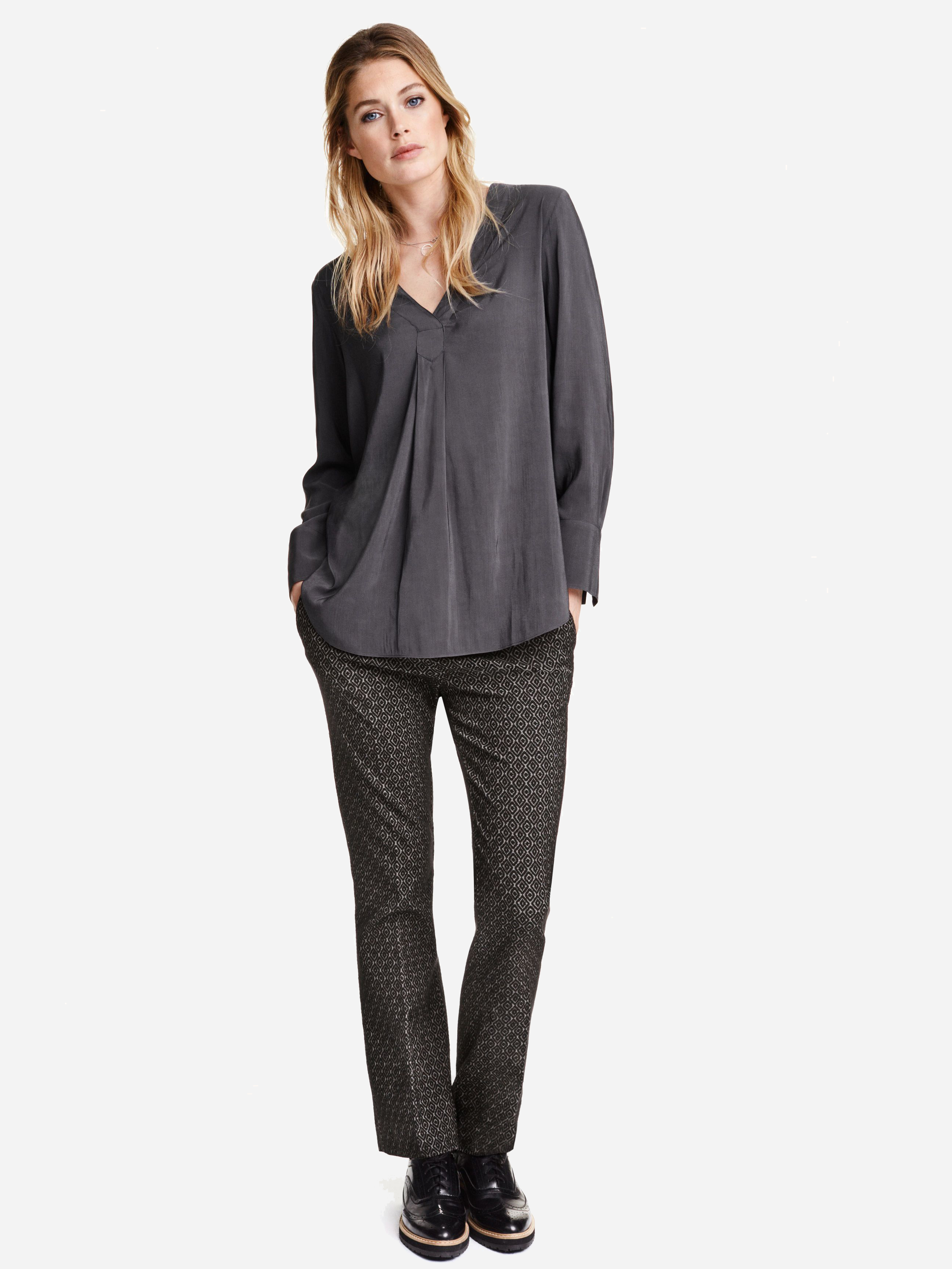 

Брюки H&M 3501603-AAZF 36 Серые с черным
