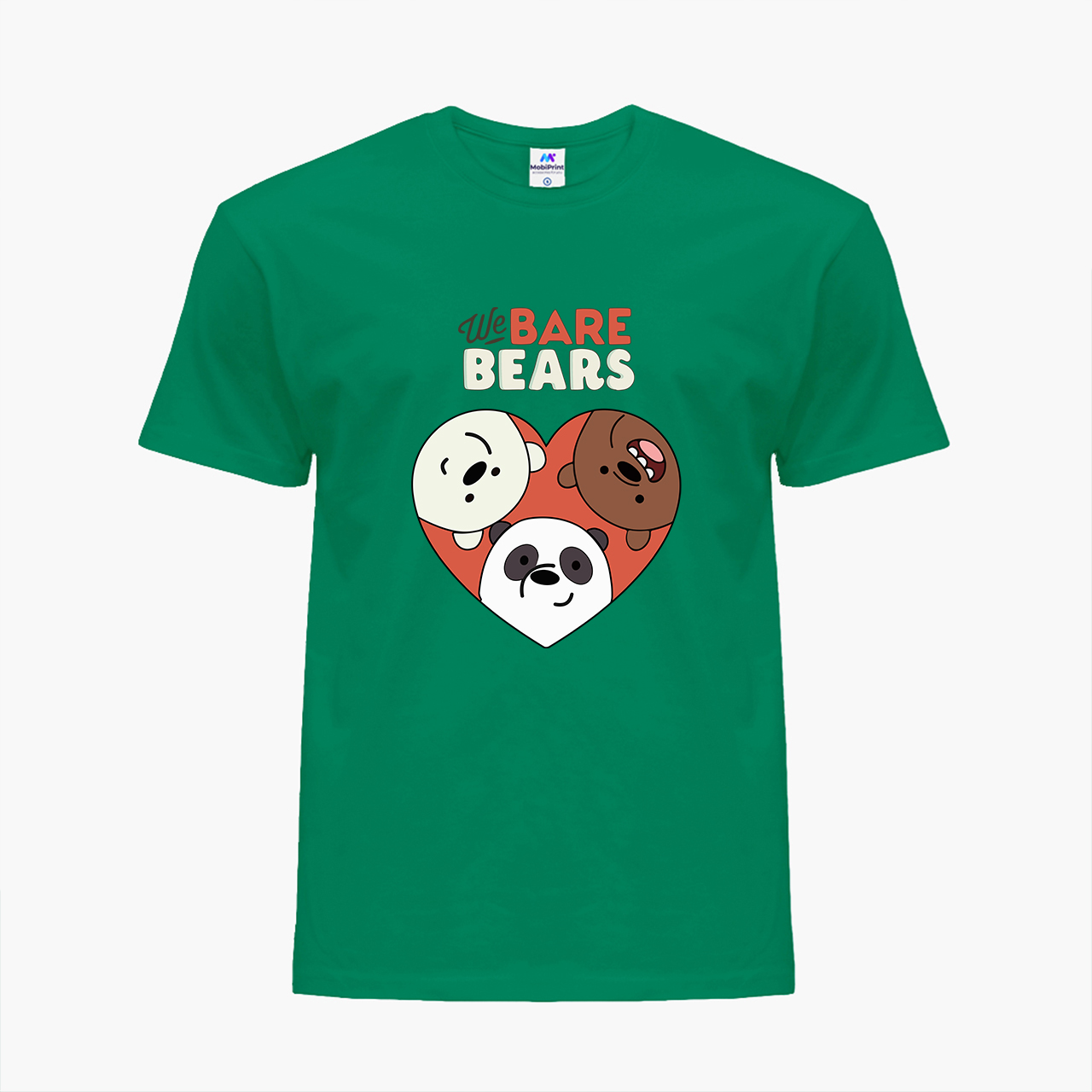 

Детская футболка Вся правда о медведях (We Bare Bears) (25186-2669) 104-110 см Хлопок Зеленый