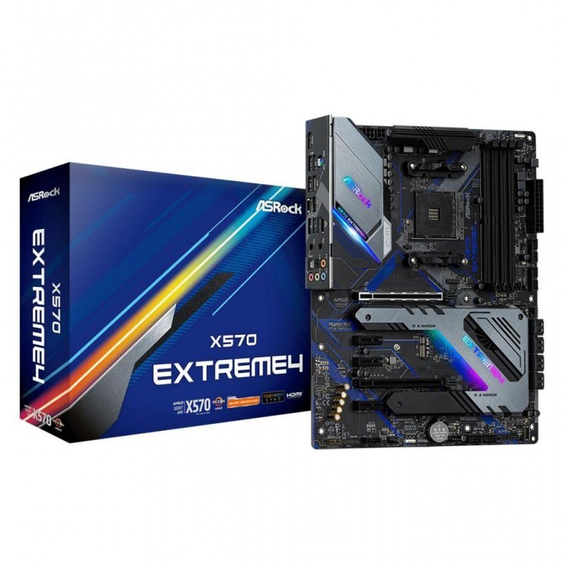 

Материнская плата ASRock X570 EXTREME4 (AM4, AMD X570, 4xDDR4-4666 МГц, 2xPCI-Ex16, аудио 7.1, Standard-ATX)