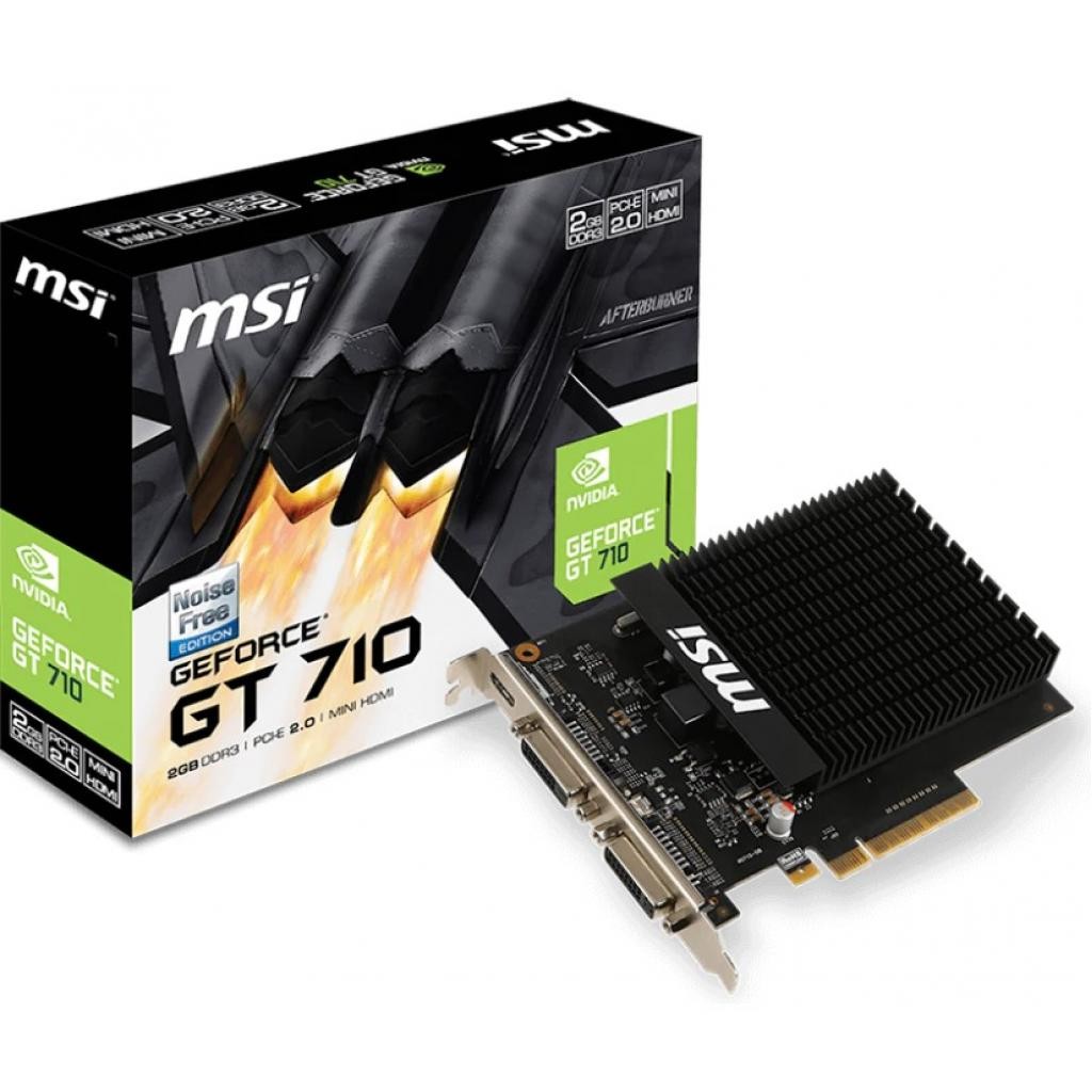 

MSI PCI-Ex GeForce GT 710 2048 MB DDR3 (64bit) (954/1600) (2 x DVI, miniHDMI) (GT 710 2GD3H H2D)