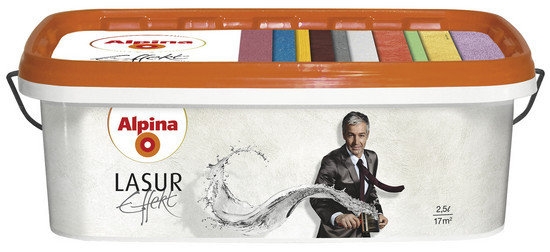 

Декоративная лазурь Alpina Lasur Effekt Silber -2,5 л.