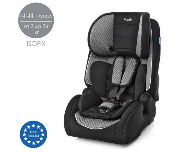 

Автокресло Bambi M 2783-4 Isofix Черно-серое