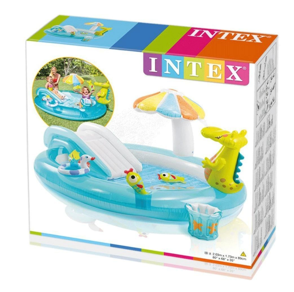 

Детский надувной бассейн с горкой Intex Аллигатор 57165