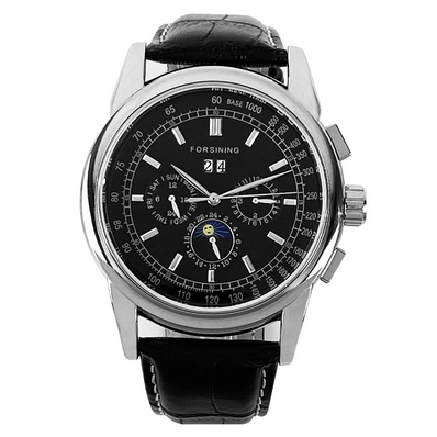 

Часы наручные Forsining 319 Black-Silver-Black
